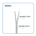 【FOOT SOFA】26/24/22/20/18AWG 2 Core DC Power extension Copper electrical Wire Transparent Parallel Cable 2A 3A 5A for LED Light Strip 2468. 
