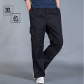 Men's Pants Summer Thin Casual Trousers Men Oversized Cargo Pants Loose Multi-Pocket Sports Fat Guy Straight-Leg Pants. 