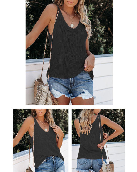 Yfashion%20Women's%20Sweater%20Tanks%20Sleeveless%20V-Neck%20Ribbed%20Slim%20Fit%20Knit%20Vest%20-%20Image%205
