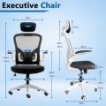 EXECUTIVE OFFICE CHAIR WITH HEAD REST ( BLACK MESH & WHITE BODY) - OC1015. 