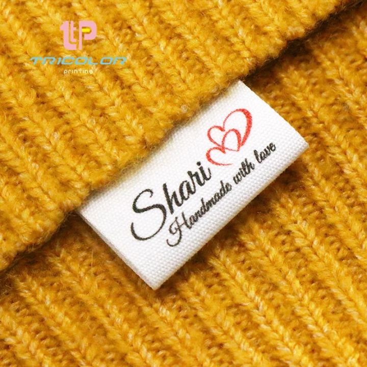 30*50mm custom clothing label-personalized brand organic cotton webbing ...