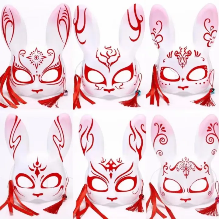 Poly Face Rabbit Plastic Rabbit Lightweight Standing Ear Half Face Half Face Rabbit ...