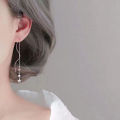 Silver jewelry pure silver 990-sense long star ear lines many stars fresh one-piece delivery. 