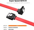 SATA Cable, (14-inch) SATA III Data Drive Cable 6.0 Gbps 7pin Female to Down Angle Female Data Cable with Locking Latch,. 
