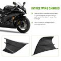 Motorcycle Winglet Aerodynamic Wing Kit Spoiler Motorcycle Wind Flow Fixing Wing for S1000RR V4 -10R R1,Bright Black. 