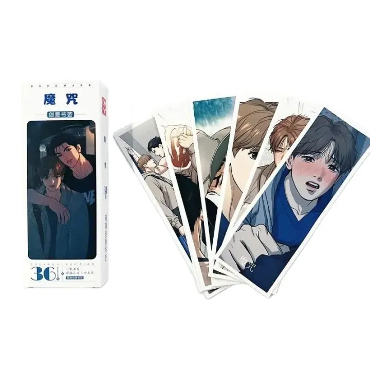 36%20Pcs/set%20Korean%20Manga%20Jinx%20Spell%20Paper%20Bookmark%20Joo%20Jaekyung%20Kim%20Dan%20Comic%20Characters%20Book%20Holder%20Cosplay%20-%20Image%203