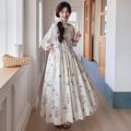 Japanese Style Fresh Cute Youth-Looking Girlish Style Mori Style Design Artistic Small Gentle Jumpsuit Small Dress Summer. 