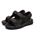IELGY Men's Fashion Casual Open Toe Breathable Beach Velcro Sandals. 