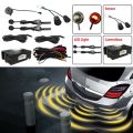 【Red】 Car Blind Spot Monitoring System Ultrasonic Sensor Distance Assist Tool Blind Spot Mirror System. 