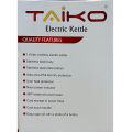 Electric Kettle, TAIKO Brand 1.8L Cordless Kettle, Stainless Steel Body Overheat Protected Electric Kettle 1500W. 