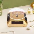Solar Showcase 360 Turntable Rotating For Jewelry Mobile Phone Watch Ring Camera Displaying Mount Stand. 