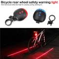 Cycling Lights Waterproof 5 LED 2 Lasers 3 Modes Bike Taillight Safety Warning Light Bicycle Rear Bycicle Light Tail Lamp. 