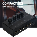 Black HA400 4-Way Monitor Headphone Amplifier Headphone Monitor Amplifier with US Plug AC100-240V. 