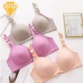 Comfortable Nylon Bra Comfortable Plus Size Bra with Front Button Closure Adjustable Straps No Wire Support Soft Elastic Material Perfect for Southeast Asian Women Breathable Bra. 
