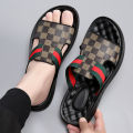 Men's Sandals Summer New Slippers Dual-Use Driving Leather Sandals Non-Slip Outdoor Leather Beach Shoes Fashionable Men's Shoes. 