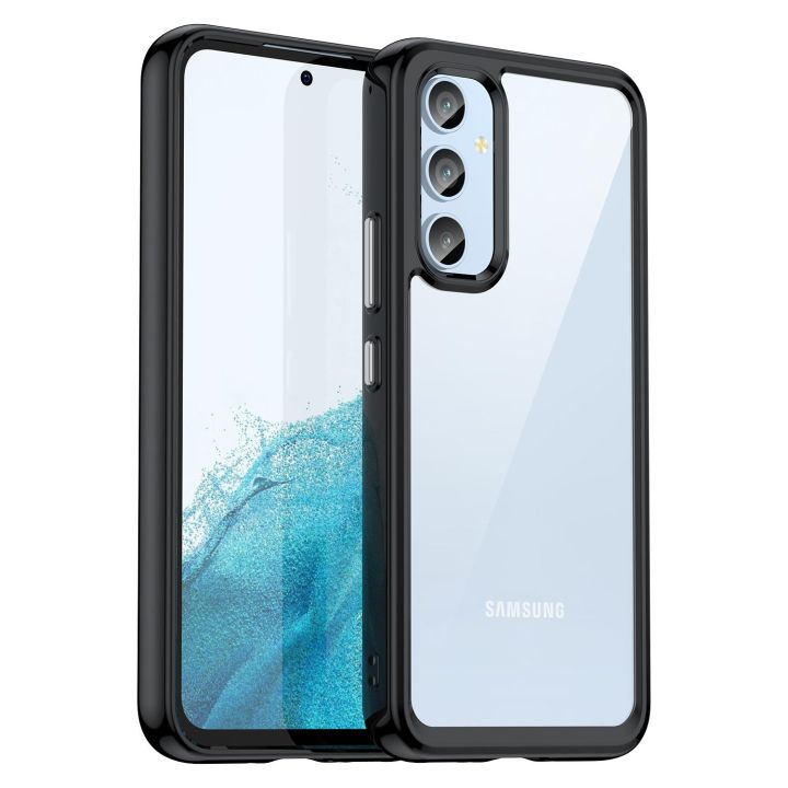 tzmar for Samsung Galaxy A25 5G Candy Color Hard Case Transparent Shockproof Back Phone Cover