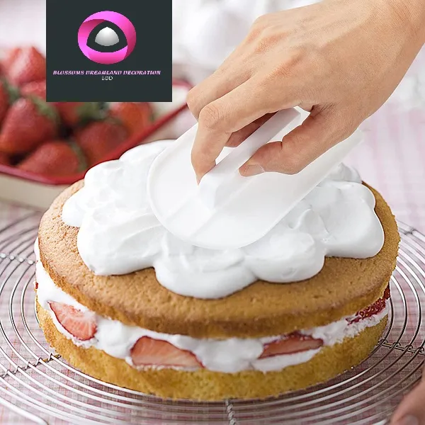 Cake Smoother Tool Scraper with Handle for Icing Fondant Smoother Shaper Polisher for Cakes Decorating,
