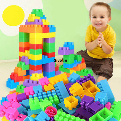 Big Size DIY Kid Educational Plastic Building Blocks Set Hand Bag ...