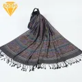 Plant Flower Patterned Wrap Stylish Floral Jacquard Shawl with Tassel Detail Perfect for Spring Autumn for Versatile Wrap Bright Color Women Wrap. 