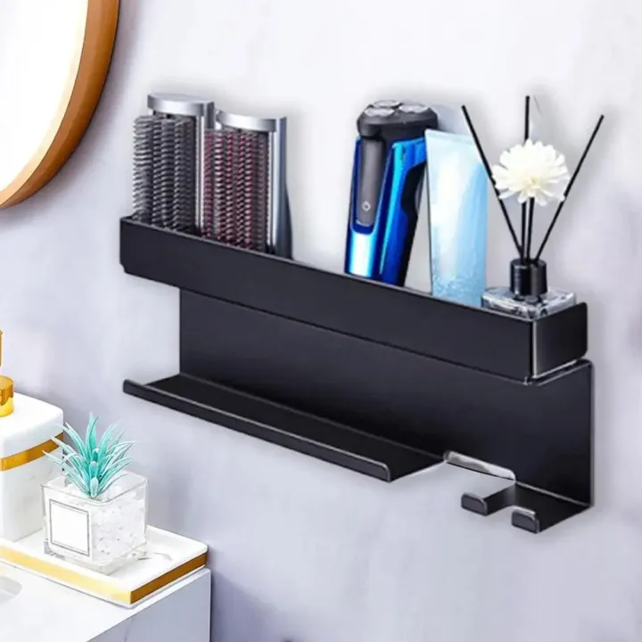 Sturdy No Drill Hair Tool Organizer Tool Storage Moisture-proof Multi ...