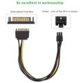 SATA Power to 6pin PCIe PCI-e PCI Express Adapter Cable For Video Card. 