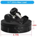 OYPFXMI Motorized Rotating Display Stand, 360 Degree Photography Turntable with 6 PVC Backgrounds,Battery/USB Power Supply Black. 