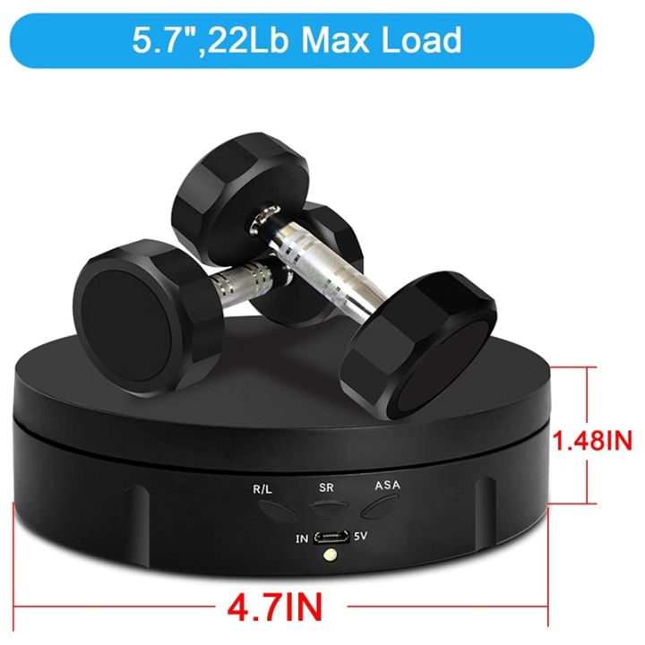 OYPFXMI%20Motorized%20Rotating%20Display%20Stand,%20360%20Degree%20Photography%20Turntable%20with%206%20PVC%20Backgrounds,Battery/USB%20Power%20Supply%20Black%20-%20Image%207
