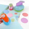 Manual DIY Paper Cutter Punch Round Hole Embossing Device Children Educational Embossing Machine Card Making Student Stationery. 