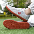 New spring and summer integrated outdoor net cloth casual shoes men slip-on casual shoes women light flat training shoes. 