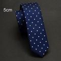 Ricnais 5cm For Man Blue Black Stirped Waterproof Necktie Paisley Men Skinny Neck For Wedding. 