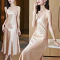 Design Silk Sling Dress Women's Popular Acetate Satin New Summer Slim Fit Inner Wear Imitation Satin Dress. 