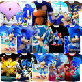 Men Anime sleeve Sonic Youth shirt Japanese manga T-shirt cartoon Sonic graphic tees summer tops male. 
