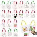 Creative DIY Graffiti Bags Both Sides Coloring Handmade Painting Non-Woven Bag Markers Kids Art Crafts Color Filling Drawing Toy. 