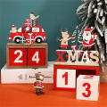 Desktop Ornament For Kids Christmas Countdown Calendar New Year Gifts Countdown Desktop Ornament Wooden Christmas Calendar. 