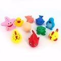 1/10 Pcs/set Baby Cute Animals Bath Toy Swimming Water Toys Soft Rubber Float Squeeze Sound Kids Wash Play Funny Gift. 