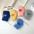 Cartoon Car Baby Gloves Winter Thick Knit Warm Boy Girl Full Finger Mittens Outdoor Windproof Toddler Kids Five Finger Gloves. 