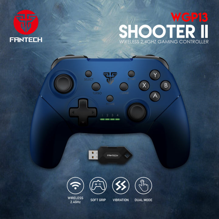 FANTECH SHOOTER II WGP13 CONTROLLER BLUE (For PC & PS3)