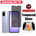 Samsung Galaxy A07 4G Anti-Spy Tempered Glass Screen Protector For Samsung A17 A16 A06 Skin Carbon back film. 