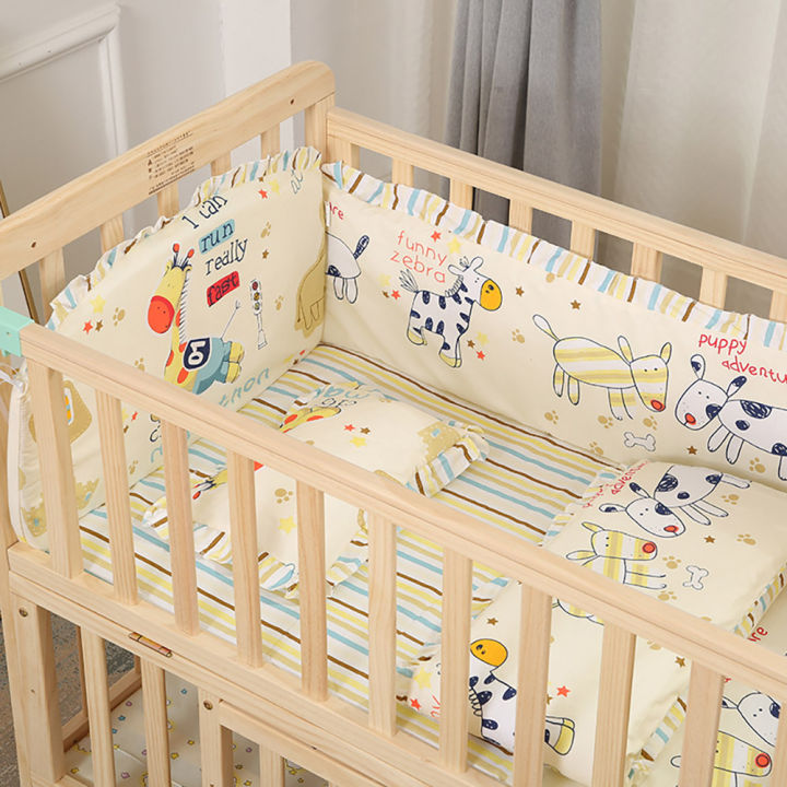 Kidlove%205pcs%20Baby%20Bedding%20Suit%204pcs%20Baby%20Crib%20Bumper%201pc%20Bed%20Sheet%20Set%20Infant%20Removable%20Washable%20Bedding%20-%20Image%205