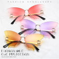 Gradient Colour Butterfly Sunglasses Oversized Large Frame Trendy Fashion Sunglasses Women's Stylish Gradient Sunglasses for Outdoor Casual Wear Fashion Accessory Eye Safety Female Audience. 