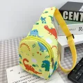 Cute Dinosaur Horn Children Chest Bags Boys Girls Travel Crossbody Bag Adjustable Harness Cartoon Animals Print Kids Backpacks. 