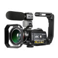 ORDRO AC3 4K WI-FI Digital Video Camera Camcorder DV Recorder 24MP 30X Zoom IR Night Vision 3.1 Inch IPS LCD Touchscreen with 2pcs Recharge-able batter-ies + Extra 0.39X Wide Angle Lens + External Microphon-e + Lens Hood + Camera Holder. 