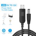 DC 5V to 12V USB Cable WiFi Router to Powerbank Cable Connector. 