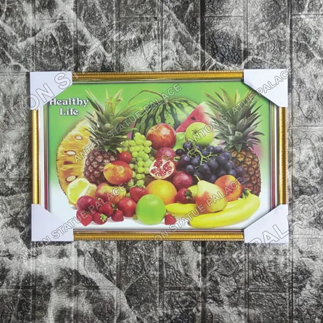 Fiber framed fruits Scenery poster photo frame | Home Decoration Framed poster | fruits photo frame | wall photo frame (12*18inch)