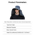 【Heartbeat Girl Store】（NEW） Sun Caps UPF 50 Sun Protection Hat Fishing Hat Outdoor Hiking Hat Anti-UV Flap Hats Quick Dry Fisherman Sports Hiking Visor Hat with Removable Neck and Windproof Strap. 