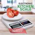 SF-400 10kg/1g Electronic Digital LCD Display Household Weighing Kitchen Scale High Precision Home Weight Scale 1g to 10 Kg Food Cake Sweets Rice Tomato Potato Garlic Grocery Items Gold Diamond Jewellery Courier Package And Etc. 