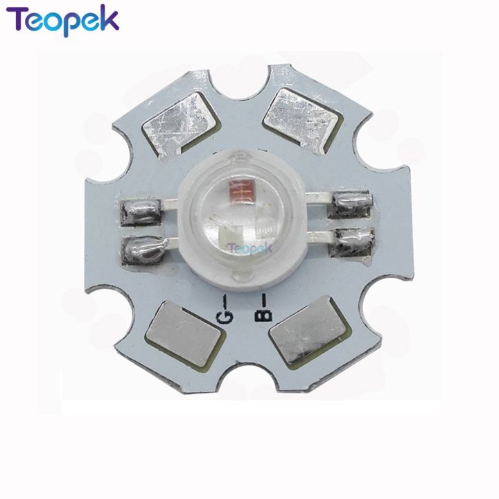 【UrbanNomad】10pcs/lot 3W RGB Color 4pin High Power LED Bead Light Part With 20mm Star Heatsink