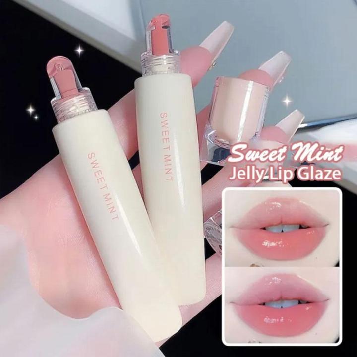 Sweet%20Mint%20Jelly%20Lip%20Glaze%20Non-stick%20Lip%20Tint%20Lasting%20Gloss%20Korean%20Lip%20Glass%20Liquid%20Moisturizing%20Crystal%20Lipstick%20Cosmetic%20B8F5%20-%20Image%202
