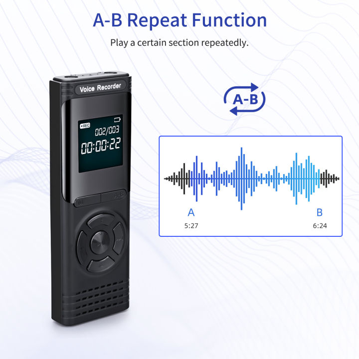 32GB%20Digital%20Voice%20Recorder%20Voice%20Activated%20Recorder%20Dictaphone%20MP3%20Player%20HD%20Recording%2013%20Continuous%20Recording%20Line-In%20Function%20for%20Meeting%20Lecture%20Interview%20Class%20MP3%20Record%20-%20Image%209