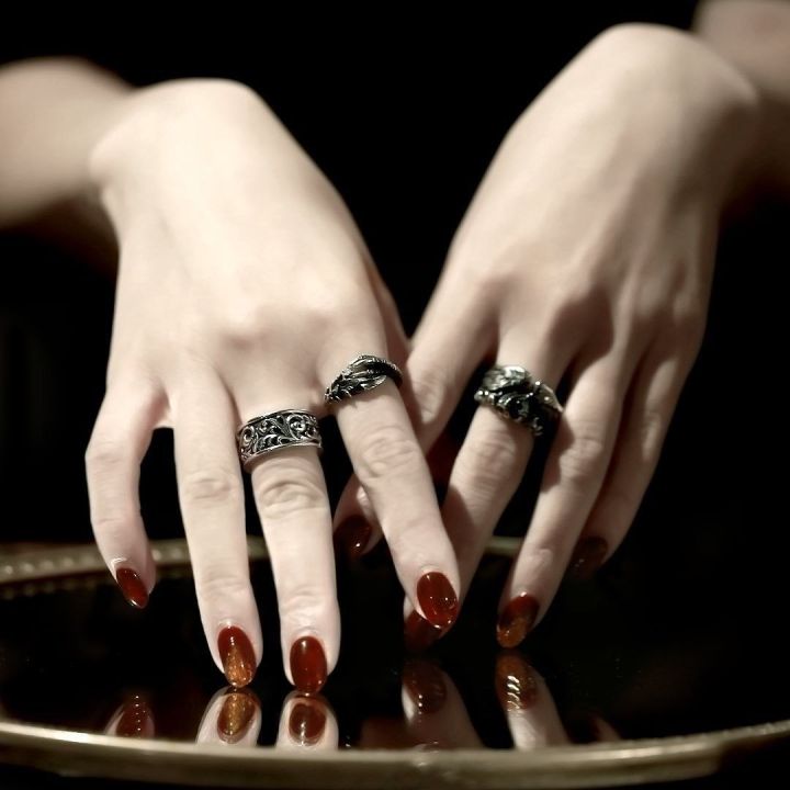 Chiba%20Japan%20Nose%20Master%20Silver%20Jewelry%20bloodymary%20Surprise%20Series%20Alloy%20Silver%20%5B%20Blackbird%20%5D%20Ring%20-%20Image%204